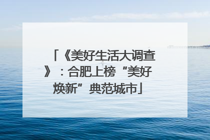 《美好生活大调查》：合肥上榜“美好焕新”典范城市