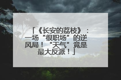 《长安的荔枝》：一场“很职场”的逆风局！“天气”竟是最大反派！