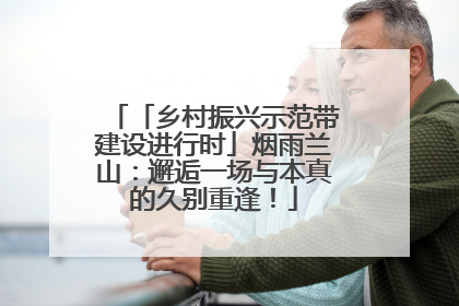 「乡村振兴示范带建设进行时」烟雨兰山：邂逅一场与本真的久别重逢！