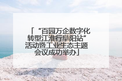 “百园万企数字化转型江淮行阜阳站”活动暨工业生态主题会议成功举办