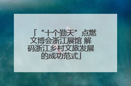“十个勤天”点燃文博会浙江展馆 解码浙江乡村文旅发展的成功范式