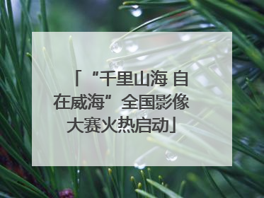 “千里山海 自在威海”全国影像大赛火热启动