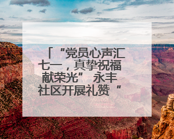 “党员心声汇七一，真挚祝福献荣光” 永丰社区开展礼赞“七一”主题党日活动
