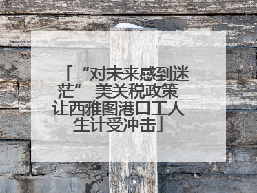 “对未来感到迷茫” 美关税政策让西雅图港口工人生计受冲击
