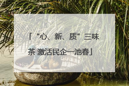 “心、新、质”三味茶 激活民企一池春