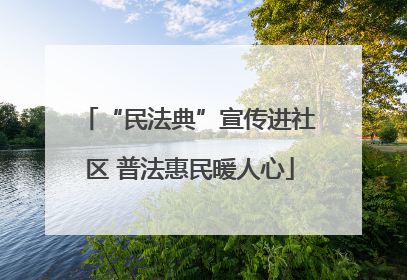 “民法典”宣传进社区 普法惠民暖人心