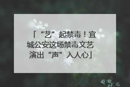 “艺”起禁毒！宜城公安这场禁毒文艺演出“声”入人心
