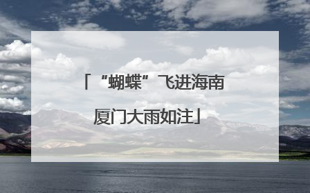 “蝴蝶”飞进海南 厦门大雨如注