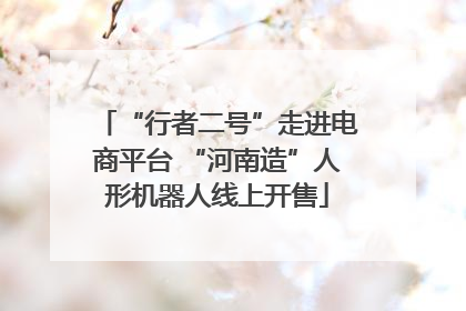 “行者二号”走进电商平台 “河南造”人形机器人线上开售