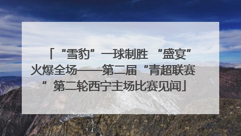 “雪豹”一球制胜 “盛宴”火爆全场——第二届“青超联赛”第二轮西宁主场比赛见闻