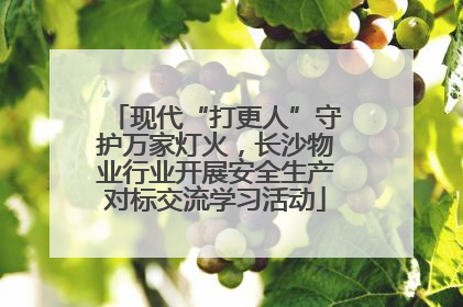 现代“打更人”守护万家灯火，长沙物业行业开展安全生产对标交流学习活动