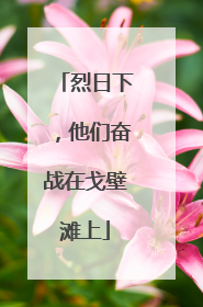 烈日下，他们奋战在戈壁滩上