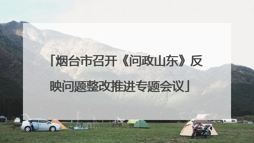烟台市召开《问政山东》反映问题整改推进专题会议
