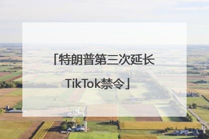 特朗普第三次延长TikTok禁令