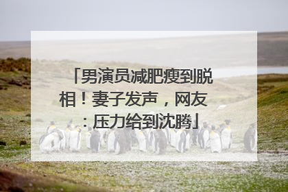 男演员减肥瘦到脱相！妻子发声，网友：压力给到沈腾