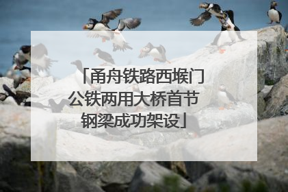 甬舟铁路西堠门公铁两用大桥首节钢梁成功架设
