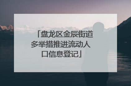 盘龙区金辰街道多举措推进流动人口信息登记