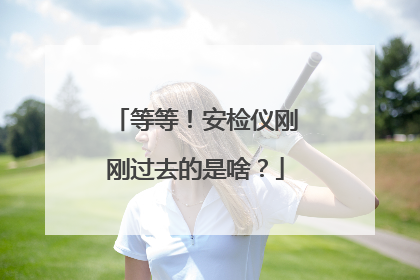 等等！安检仪刚刚过去的是啥？