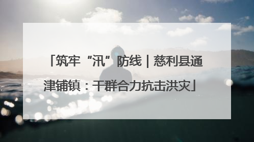 筑牢“汛”防线｜慈利县通津铺镇：干群合力抗击洪灾