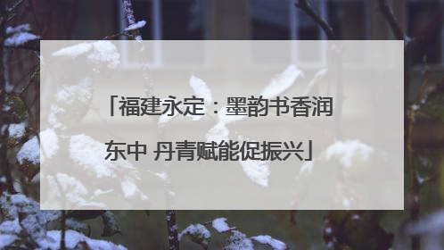 福建永定：墨韵书香润东中 丹青赋能促振兴