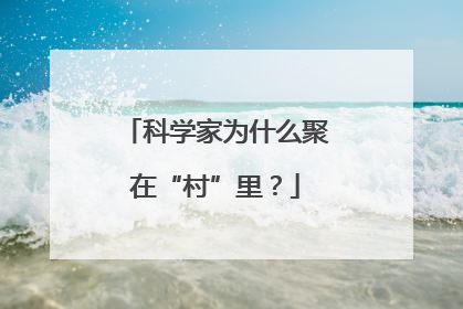 科学家为什么聚在“村”里？