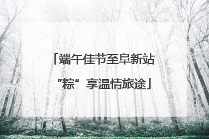 端午佳节至阜新站“粽”享温情旅途