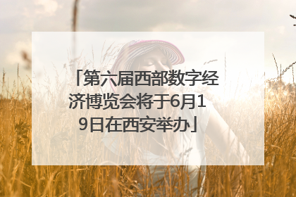 第六届西部数字经济博览会将于6月19日在西安举办