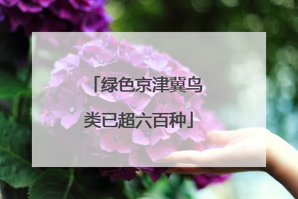 绿色京津冀鸟类已超六百种