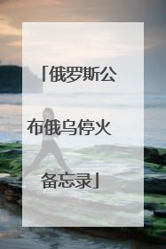 俄罗斯公布俄乌停火备忘录