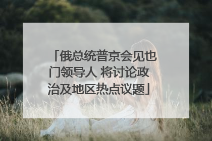 俄总统普京会见也门领导人 将讨论政治及地区热点议题