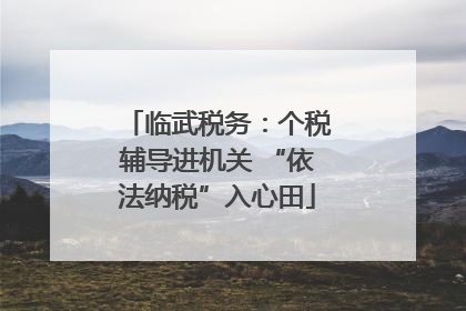 临武税务：个税辅导进机关 “依法纳税”入心田