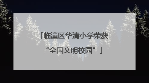 临潼区华清小学荣获“全国文明校园”