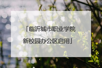 临沂城市职业学院新校园办公区启用
