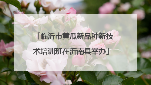 临沂市黄瓜新品种新技术培训班在沂南县举办