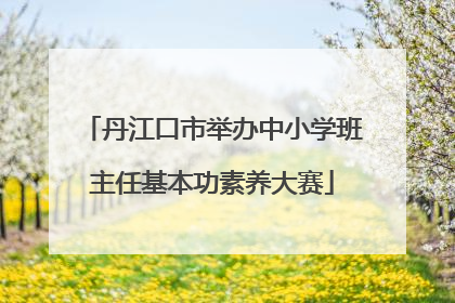 丹江口市举办中小学班主任基本功素养大赛