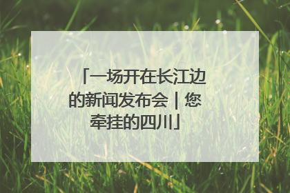 一场开在长江边的新闻发布会｜您牵挂的四川