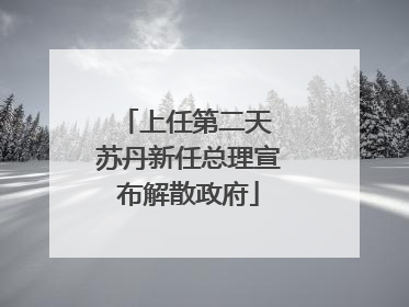 上任第二天 苏丹新任总理宣布解散政府