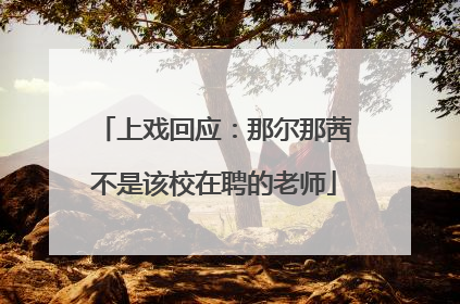 上戏回应：那尔那茜不是该校在聘的老师