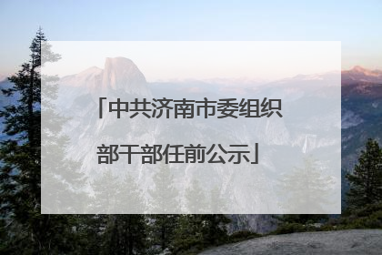 中共济南市委组织部干部任前公示