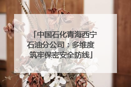中国石化青海西宁石油分公司：多维度筑牢保密安全防线