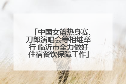 中国女篮热身赛、刀郎演唱会等相继举行 临沂市全力做好住宿餐饮保障工作
