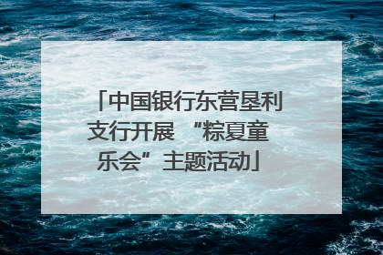 中国银行东营垦利支行开展 “粽夏童乐会”主题活动