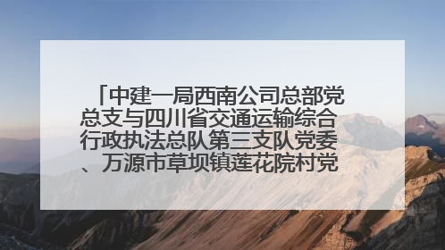 中建一局西南公司总部党总支与四川省交通运输综合行政执法总队第三支队党委、万源市草坝镇莲花院村党支部开展党建联建