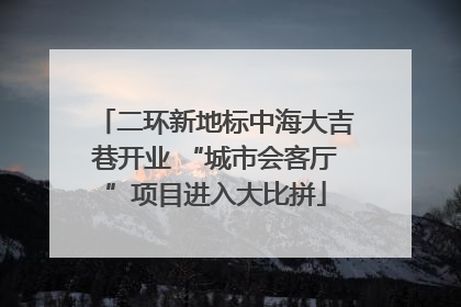 二环新地标中海大吉巷开业 “城市会客厅”项目进入大比拼