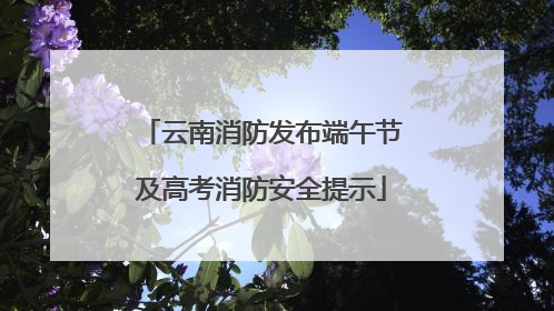 云南消防发布端午节及高考消防安全提示