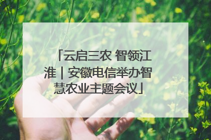 云启三农 智领江淮｜安徽电信举办智慧农业主题会议