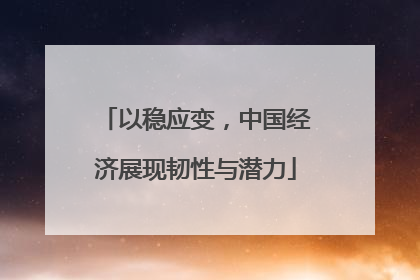 以稳应变，中国经济展现韧性与潜力