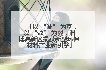 以 “诚” 为基，以 “效” 为翼：淄博高新区揽获新型环保材料产业新引擎