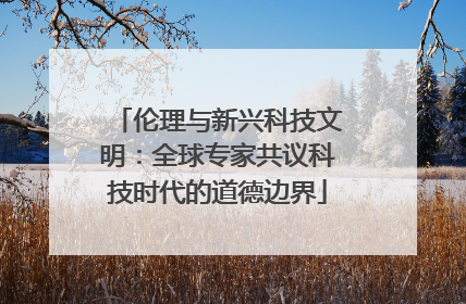 伦理与新兴科技文明：全球专家共议科技时代的道德边界