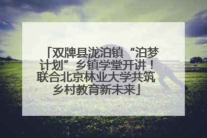双牌县泷泊镇“泊梦计划”乡镇学堂开讲！联合北京林业大学共筑乡村教育新未来